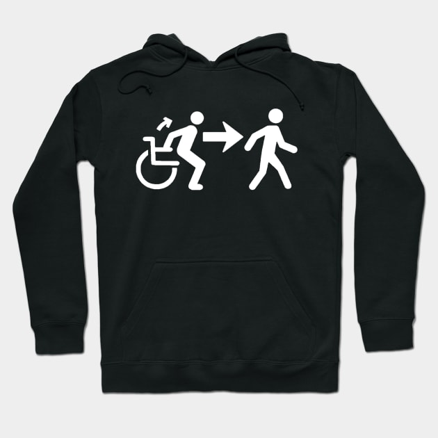 Ambulatory Wheelchair User Symbol Hoodie by annieelainey